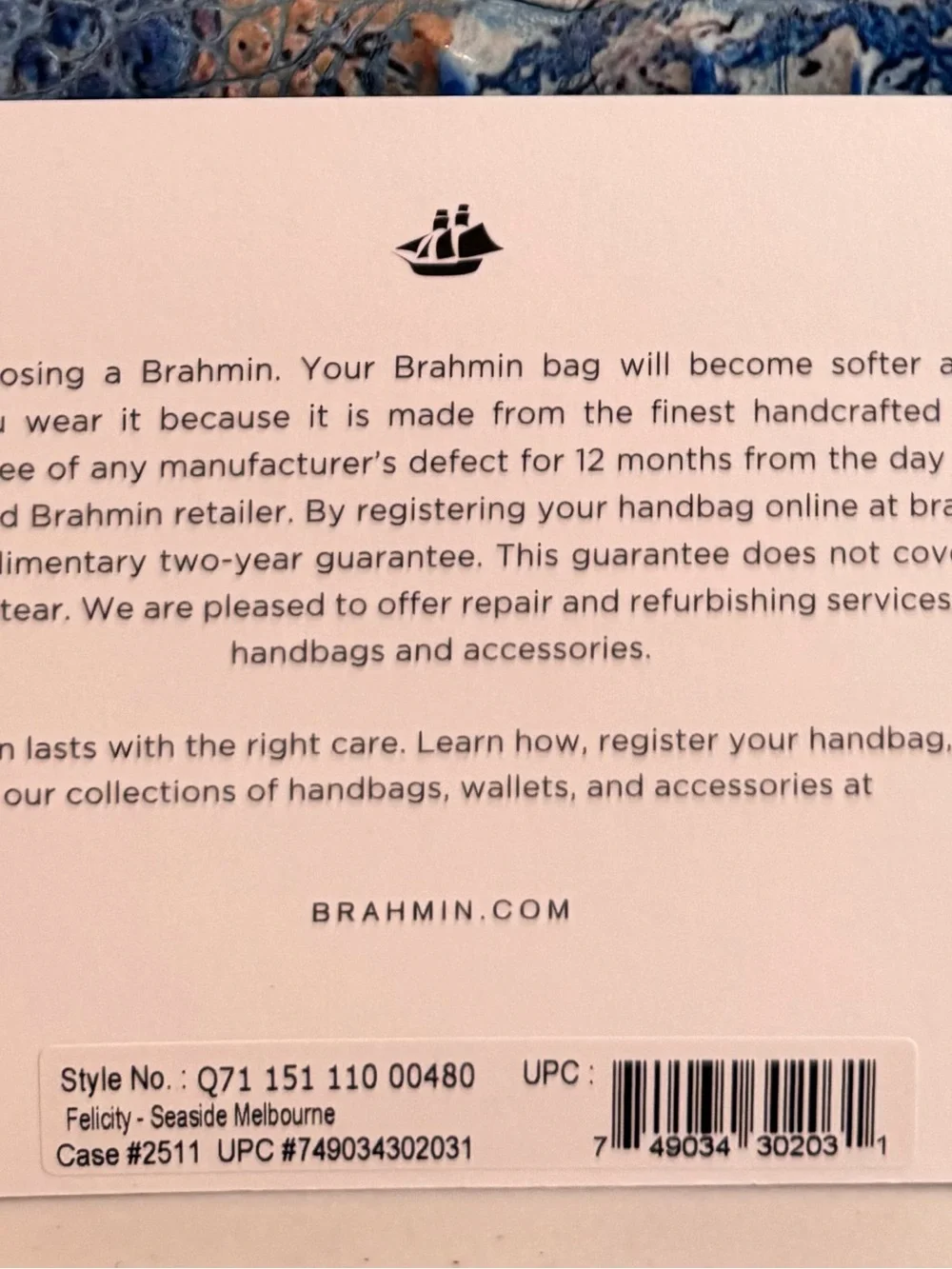 Brahmin Felicity Croc-Embossed Leather Backpack in Seaside Melbourne